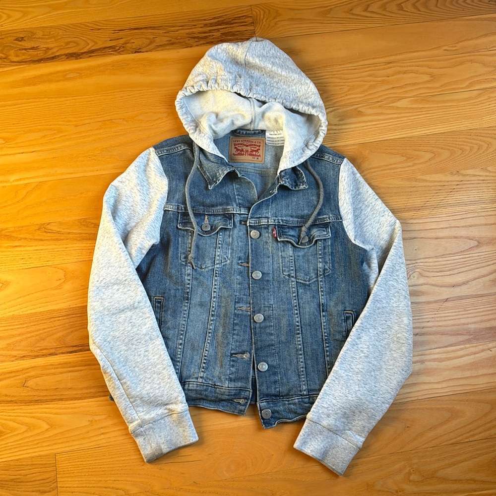 Levi’s Hybrid Denim Hoodie Classic Trucker Jacket M